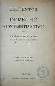 Elementos de Derecho Administrativo