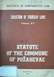 Statute of the Commune of Pozarevac