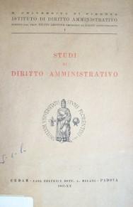 Studi di Diritto Amministrativo