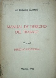 Manual de derecho de trabajo