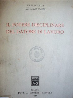 Il potere disciplinare del datore di lavoro