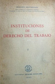 Instituciones de derecho del trabajo