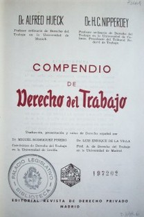 Compendio de derecho del trabajo