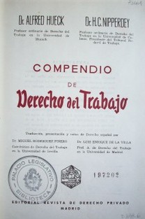 Compendio de derecho del trabajo