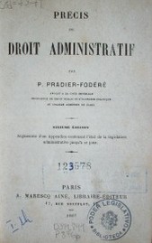 Précis de droit administratif