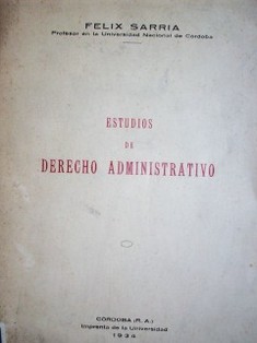 Estudios de derecho administrativo