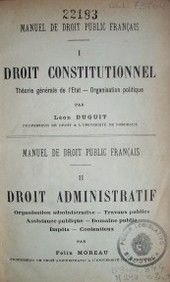 Manuel de droit public français