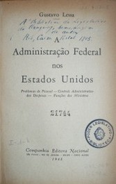 A administraçao federal nos Estados Unidos