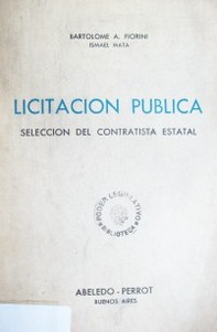 Licitación pública :  selección del contratista estatal