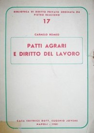 Patti agrari e diritto del lavoro