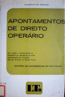 Apontamentos de direito operário