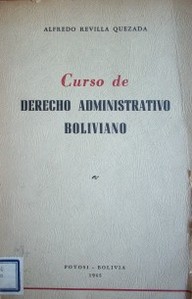 Curso de derecho administrativo boliviano