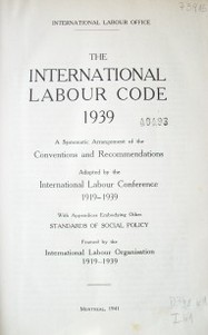 The International Labour Code 1939