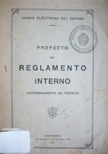 Proyecto de reglamento interno