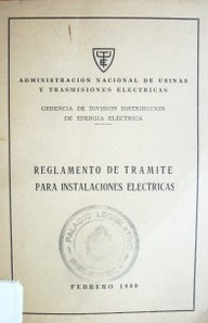 Reglamento de trámite para instalaciones eléctricas