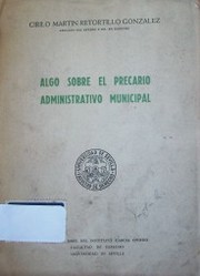 Algo sobre el precario administrativo municipal