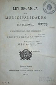 Ley orgánica de las municipalidades
