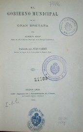 El gobierno municipal en la Gran Bretaña