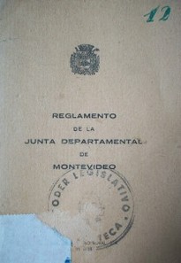 Reglamento de la Junta Departamental de Montevideo