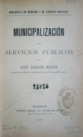 Municipalización de servicios públicos