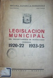 Legislación municipal del Departamento de Montevideo