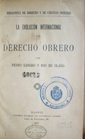 La evolución internacional del derecho obrero