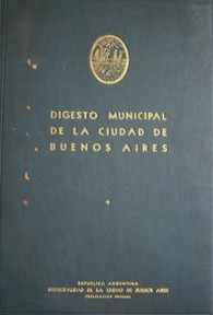 Digesto municipal de la ciudad de Buenos Aires