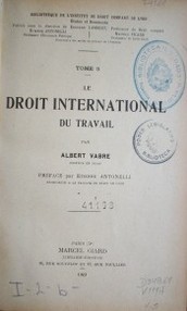 Le droit international du travail