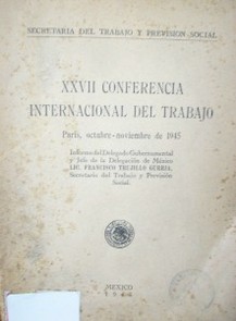 XXVII Conferencia internacional del trabajo