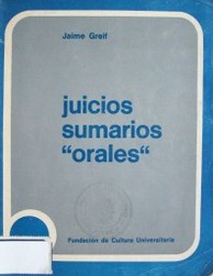 Juicios sumarios "orales"