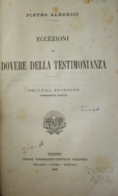 Eccezioni al dovere della testimonianza