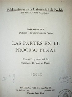 Las partes en el proceso penal