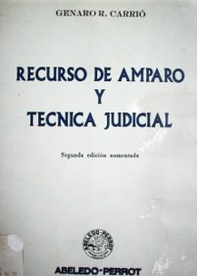 Recurso de amparo y tecnica judicial : (análisis crítico del caso "Kot")