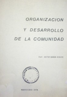 Organización y desarrollo de la comunidad