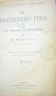 El procedimiento penal su desarrollo científico
