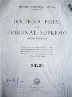 Doctrina penal del Tribunal Supremo