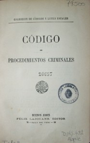 Código de procedimientos criminales