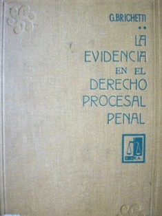 La "evidencia" en el derecho procesal penal