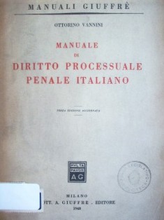Manuale di diritto processuale penale italiano
