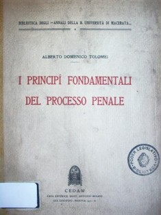 I principî fondamentali del processo penale