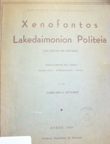 Lakedaimonion Politeia : las leyes de Licurgo