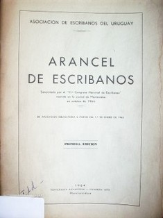 Arancel de escribanos