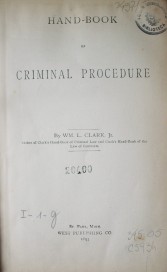 Handbook of criminal procedure