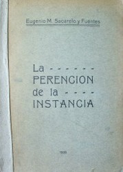 La perención de la instancia