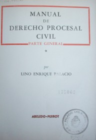 Manual de derecho procesal civil