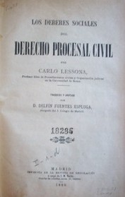 Los deberes sociales del derecho procesal civil