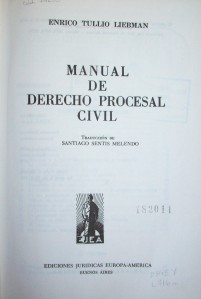 Manual de derecho procesal civil