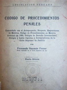 Código de procedimientos penales