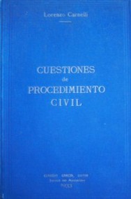 Cuestiones de procedimiento civil