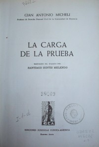 La carga de la prueba